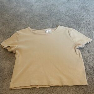 H&M Light Tan Ribbed Shirt